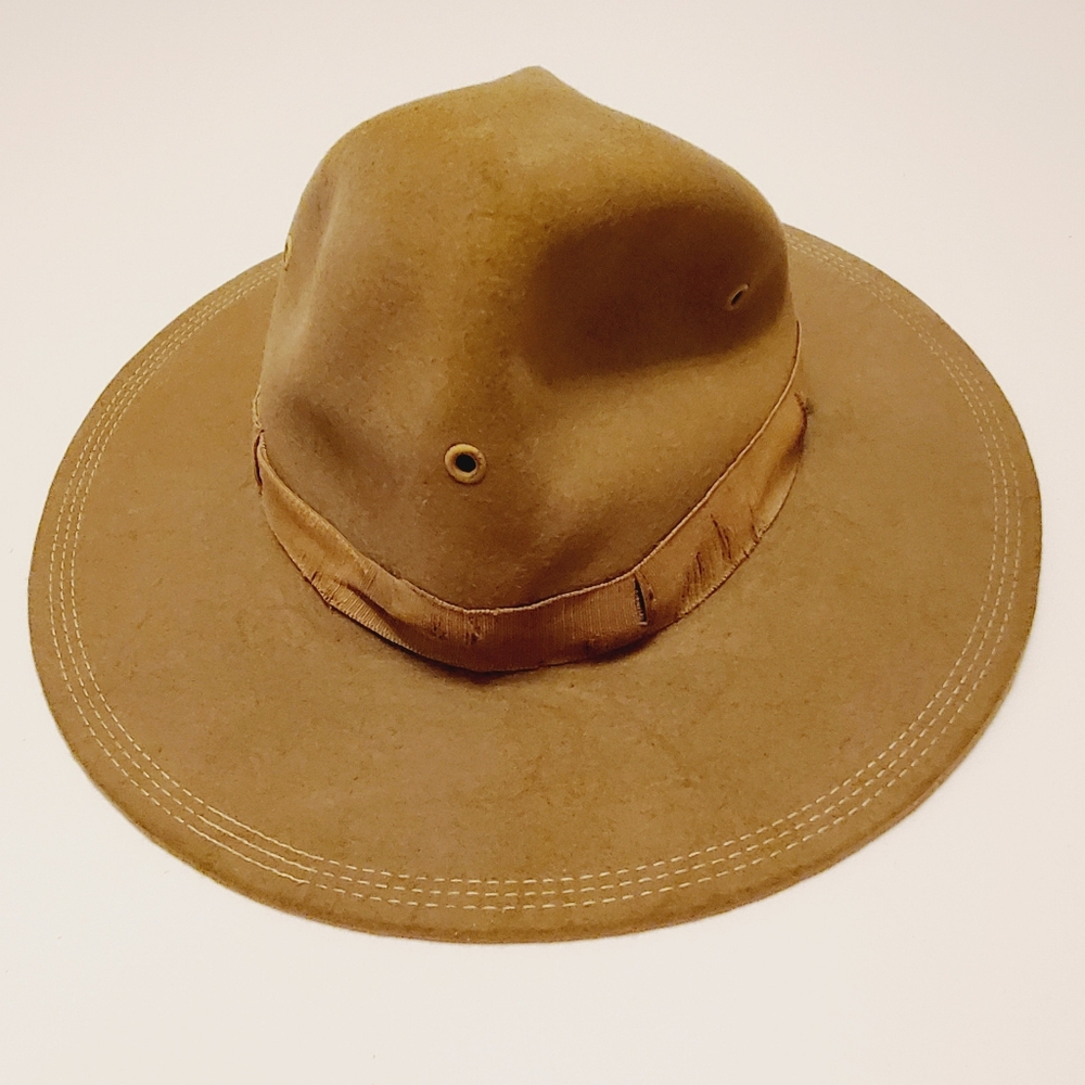 Vintage BSA Campaign Hat Boy Scouts of America Size 7- 1/8